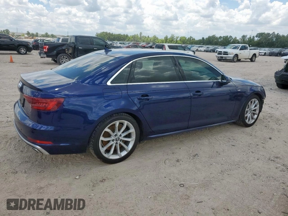 2019 Audi A4 Premium Plus with VIN WAUENAF45KN001851, listed as a Copart auction lot 61683595 with 79,444 mi miles and Salvage title. Bid and sale history available at DreamBid. Image 3.