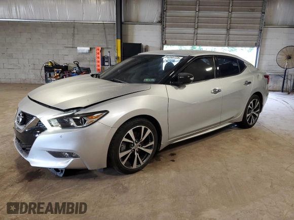 2017 Nissan Maxima Platinum with VIN 1N4AA6APXHC439724, listed as a Copart auction lot 64368725 with 110,495 mi miles and Salvage title. Bid and sale history available at DreamBid. Image 1.