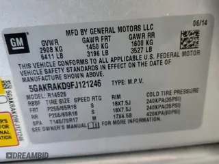 2015 Buick Enclave Convenience with VIN 5GAKRAKD9FJ121246, listed as a Copart auction lot 49628175 with 111,804 mi miles and Salvage Title. Bid and sale history available at carsss.com. Image 15.