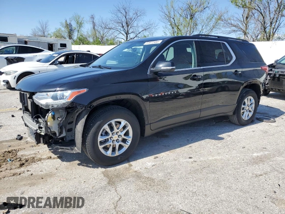 2021 Chevrolet Traverse LT Cloth z VIN 1GNEVGKWXMJ163795, wystawiony jako Copart lot #51972485 z przebiegiem 28 043 mil mil oraz Szkoda całkowita • Salvage title. Historia ofert i sprzedaży dostępna na DreamBid. Obrazek 1.