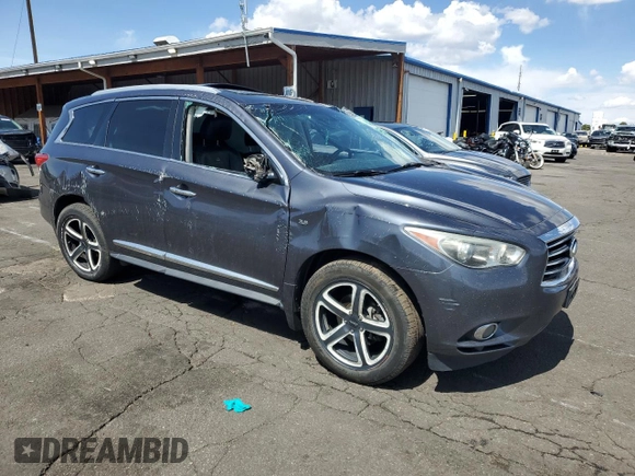 2014 Infiniti QX60 with VIN 5N1AL0MM1EC527510, listed as a Copart auction lot 51605645 with 146,933 mi miles and Salvage Title. Bid and sale history available at carsss.com. Image 4.