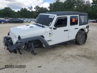 2023 Jeep Wrangler Sport z VIN 1C4HJXDGXPW596127, wystawiony jako Copart lot #56645205 z przebiegiem 64 257 mil mil oraz Szkoda całkowita • Salvage title. Historia ofert i sprzedaży dostępna na DreamBid. Obrazek 1.