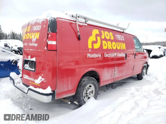 2019 GMC Savana Cargo with VIN 1GTW7BFP0K1340395, listed as a Copart auction lot 85964424 with 127,769 mi miles and Salvage Title. Bid and sale history available at carsss.com. Image 3.
