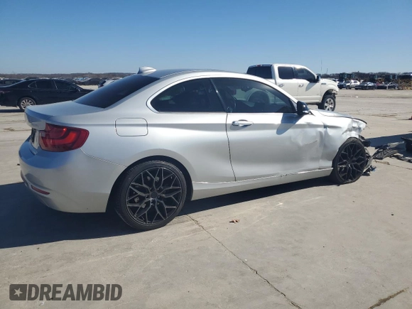 2015 BMW 2 Series 228i xDrive with VIN WBA1F7C55FVX95719, listed as a Copart auction lot 43838925 with 159,279 mi miles and Salvage Title. Bid and sale history available at carsss.com. Image 3.