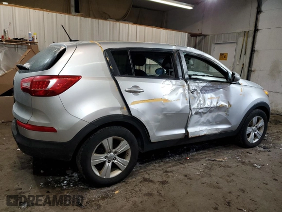 2013 Kia Sportage LX with VIN KNDPBCA29D7398719, listed as a Copart auction lot 50501845 with 130,094 mi miles and Non Repairable. Bid and sale history available at carsss.com. Image 3.