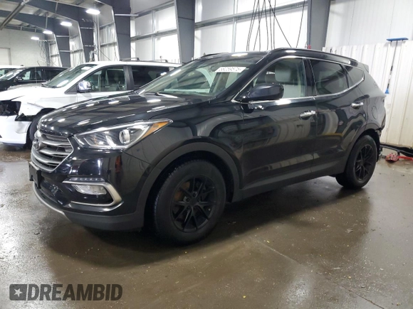 2017 Hyundai Santa Fe 2.4L z VIN 5NMZUDLB7HH027319, wystawiony jako Copart lot #58259575 z przebiegiem 114 812 mil mil oraz Szkoda całkowita • Salvage title. Historia ofert i sprzedaży dostępna na DreamBid. Obrazek 1.