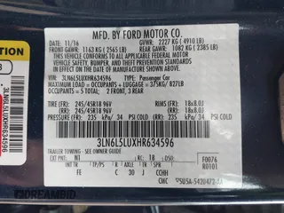 2017 Lincoln MKZ Hybrid Select with VIN 3LN6L5LUXHR634596, listed as a IAAI auction lot 42017138 with 103,195 mi miles and . Bid and sale history available at carsss.com. Image 9.