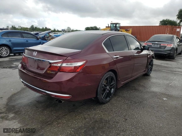 2016 Honda Accord Sedan Sport with VIN 1HGCR2F51GA212333, listed as a Copart auction lot 51579245 with 151,798 mi miles and Salvage Title. Bid and sale history available at carsss.com. Image 3.