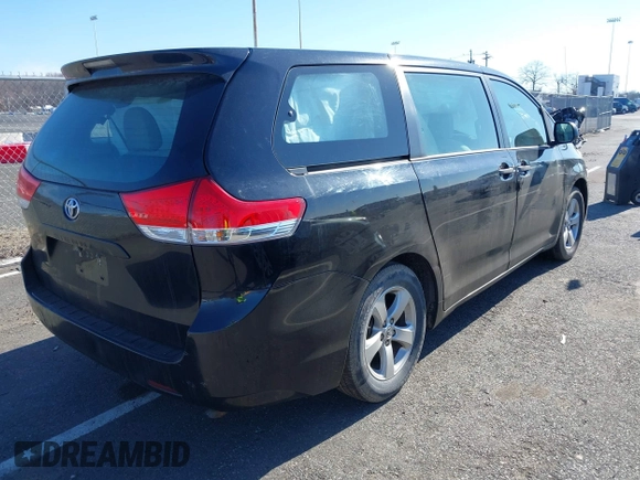 2013 Toyota Sienna L with VIN 5TDZK3DC1DS395994, listed as a IAAI auction lot 41759212 with 163,898 mi miles. Bid and sale history available at carsss.com. Image 4.