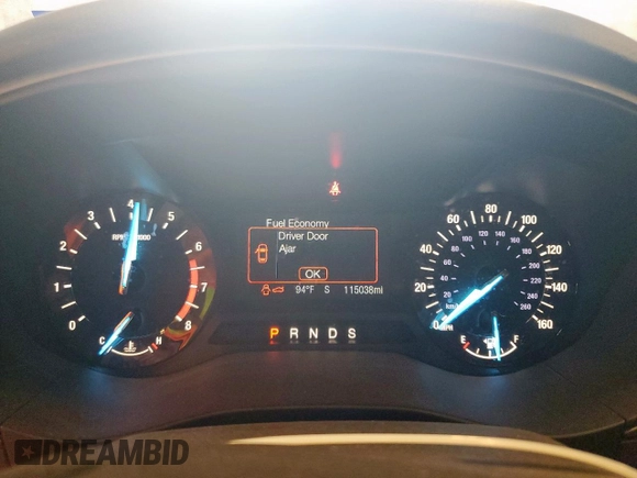2017 Ford Fusion SE with VIN 3FA6P0HDXHR380057, listed as a Copart auction lot 59583425 with 115,038 mi miles and Salvage title. Bid and sale history available at DreamBid. Image 9.
