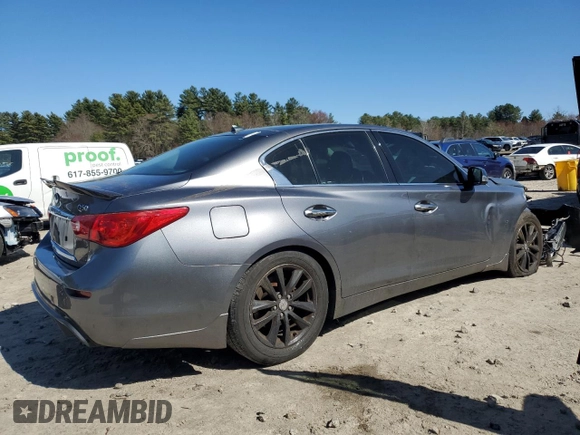 2014 Infiniti Q50 Sport with VIN JN1BV7AR3EM693035, listed as a Copart auction lot 52572715 with 142,361 mi miles and Clean Title. Bid and sale history available at DreamBid. Image 3.