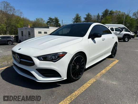 2021 Mercedes-Benz CLA 250 with VIN W1K5J4GBXMN216471, listed as a Copart auction lot 55654575 with 36,667 mi miles and Clean Title. Bid and sale history available at DreamBid. Image 1.