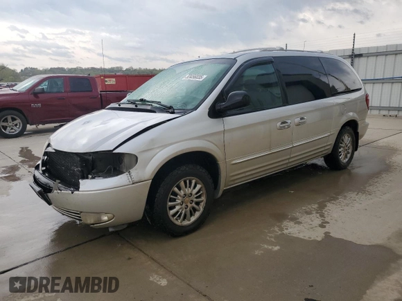 2002 Chrysler Town & Country Limited with VIN 2C8GP64L32R796493, listed as a Copart auction lot 53456035 with 165,219 mi miles and Salvage Title. Bid and sale history available at DreamBid. Image 1.