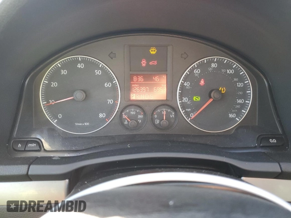 2008 Volkswagen Rabbit S with VIN WVWDA71K28W122200, listed as a Copart auction lot 83636344 with 126,397 mi miles and Salvage title. Bid and sale history available at DreamBid. Image 9.