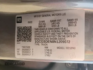 2022 Chevrolet Colorado 2WD Z71 z VIN 1GCGSDEN8N1209072, wystawiony jako Copart lot #47806815 z przebiegiem 33 325 mil mil oraz Szkoda całkowita • Salvage title. Historia ofert i sprzedaży dostępna na DreamBid. Obrazek 12.