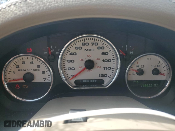 2005 Ford F-150 XLT with VIN 1FTPW145X5KB81905, listed as a Copart auction lot 54129525 with 190,622 mi miles and Non repairable. Bid and sale history available at DreamBid. Image 9.