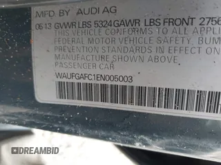 2014 Audi A6 Premium Plus z VIN WAUFGAFC1EN005003, wystawiony jako IAAI lot #41852397 z przebiegiem Nie podano mil oraz . Historia ofert i sprzedaży dostępna na DreamBid. Obrazek 9.