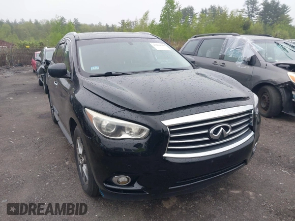 2013 Infiniti JX35 z VIN 5N1AL0MM2DC326276, wystawiony jako IAAI lot #42224710 z przebiegiem 106 508 mil mil oraz . Historia ofert i sprzedaży dostępna na DreamBid. Obrazek 1.