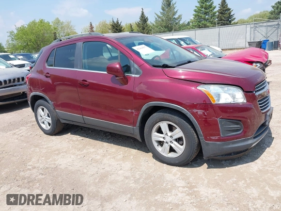 2016 Chevrolet Trax LT z VIN 3GNCJLSB9GL152213, wystawiony jako IAAI lot #42264657 z przebiegiem 126 710 mil mil oraz . Historia ofert i sprzedaży dostępna na DreamBid. Obrazek 1.