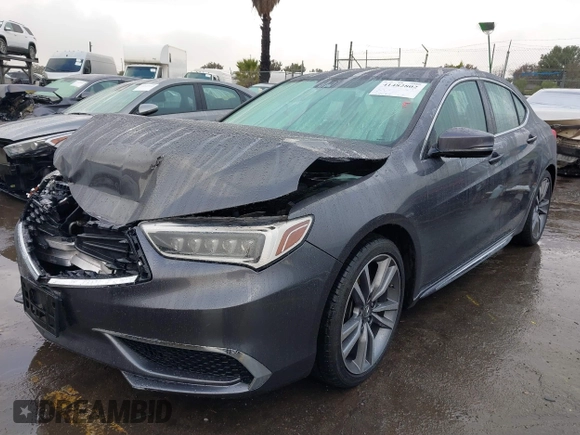 2020 Acura TLX w/Technology Pkg with VIN 19UUB2F42LA003192, listed as a IAAI auction lot 41482802 with 34,995 mi miles. Bid and sale history available at carsss.com. Image 2.