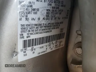 2012 Ford Escape Limited с VIN 1FMCU9EG2CKA84239, выставлен на аукционе Copart как лот 42810415 с пробегом Не указан миль и Списание • Salvage title. История ставок и продаж доступна на DreamBid. Изображение 14.
