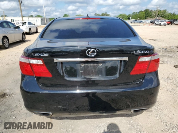 2007 Lexus LS 460 with VIN JTHBL46F975030225, listed as a Copart auction lot 54592425 with 226,524 mi miles and Salvage Title. Bid and sale history available at DreamBid. Image 6.