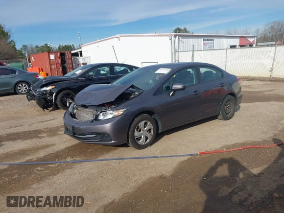 2015 Honda Civic Sedan LX with VIN 19XFB2F5XFE087411, listed as a IAAI auction lot 41741266 with 83,259 mi miles. Bid and sale history available at carsss.com. Image 2.