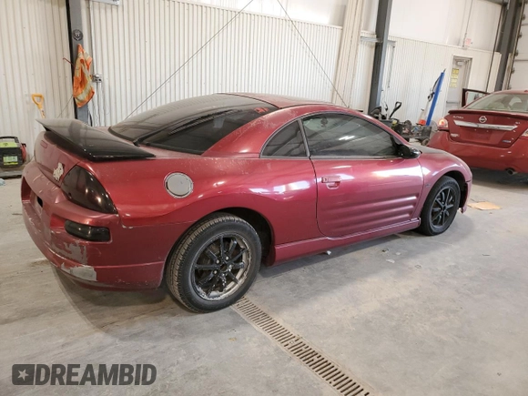 2001 Mitsubishi Eclipse with VIN 4A3AC54H51E182191, listed as a Copart auction lot 82140394 with 160,295 mi miles and Salvage Title. Bid and sale history available at DreamBid. Image 3.