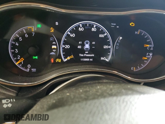 2016 Jeep Grand Cherokee Overland with VIN 1C4RJFCG9GC345309, listed as a Copart auction lot 61095285 with 115,968 mi miles and Salvage title. Bid and sale history available at DreamBid. Image 9.