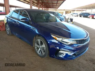 2019 Kia Optima LX with VIN 5XXGT4L39KG319255, listed as a IAAI auction lot 41978345 with 46,229 mi miles and . Bid and sale history available at carsss.com. Image 1.