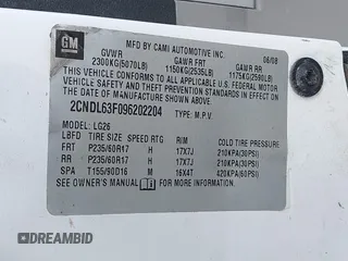 2009 Chevrolet Equinox LT w/2LT with VIN 2CNDL63F096202204, listed as a IAAI auction lot 41333946 with 238,166 mi miles. Bid and sale history available at carsss.com. Image 9.