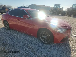 2018 Alfa Romeo Giulia with VIN ZARFAEDNXJ7586263, listed as a Copart auction lot 85797334 with 78,410 mi miles and Salvage title. Bid and sale history available at DreamBid. Image 4.