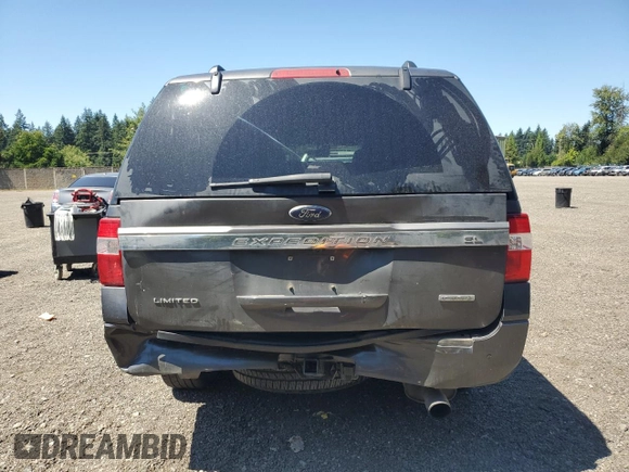 2017 Ford Expedition Max Limited с VIN 1FMJK2AT4HEA61428, выставлен на аукционе Copart как лот 65249955 с пробегом 123 021 миль миль и Списание • Salvage title. История ставок и продаж доступна на DreamBid. Изображение 6.