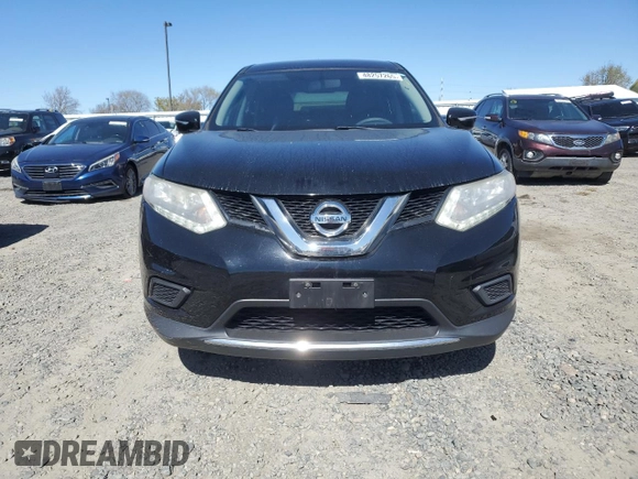 2015 Nissan Rogue S with VIN KNMAT2MT7FP578544, listed as a Copart auction lot 48257265 with 209,632 mi miles and Salvage Title. Bid and sale history available at DreamBid. Image 5.