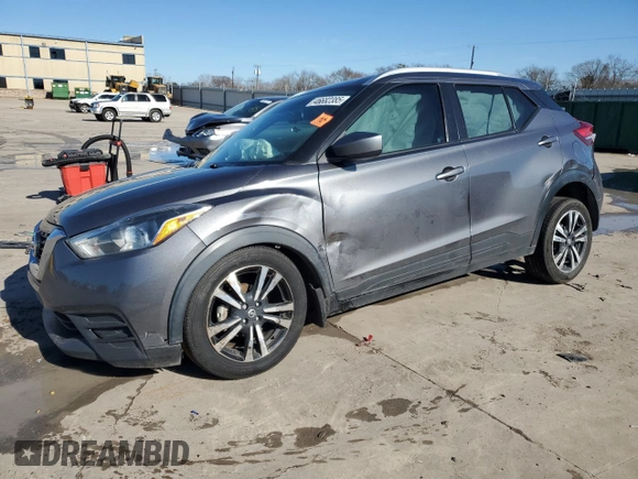 2019 Nissan Kicks SV with VIN 3N1CP5CU2KL563984, listed as a Copart auction lot 46682385 with 90,431 mi miles and Salvage Title. Bid and sale history available at carsss.com. Image 1.