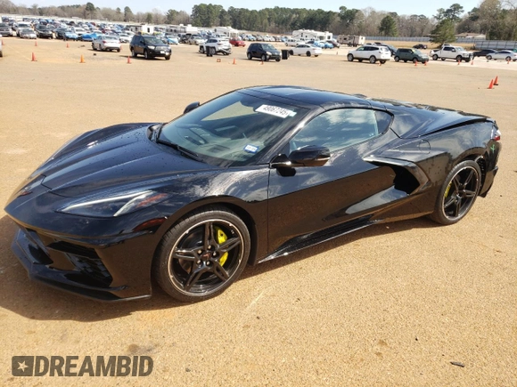2022 Chevrolet Corvette 2LT with VIN 1G1YB2D49N5106004, listed as a Copart auction lot 49067245 with 15,247 mi miles and Salvage Title. Bid and sale history available at carsss.com. Image 1.