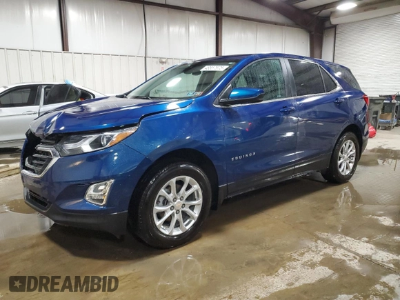 2021 Chevrolet Equinox LT with VIN 3GNAXUEV3ML383136, listed as a Copart auction lot 48557975 with 15,395 mi miles and Salvage Title. Bid and sale history available at DreamBid. Image 1.