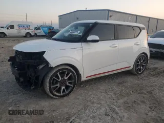 2022 Kia Soul Turbo with VIN KNDJ53AFXN7180712, listed as a Copart auction lot 43558835 with 55,487 mi miles and Salvage Title. Bid and sale history available at carsss.com. Image 1.