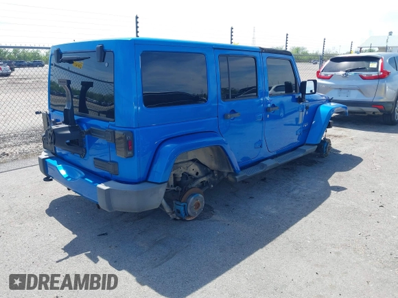 2016 Jeep Wrangler Unlimited Sahara with VIN 1C4HJWEG0GL154418, listed as a IAAI auction lot 41892333 with 102,410 mi miles and . Bid and sale history available at DreamBid. Image 4.