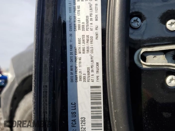 2021 Ram 1500 Tradesman z VIN 3C6RR7KT8MG521263, wystawiony jako Copart lot #52681695 z przebiegiem 134 948 mil mil oraz Szkoda całkowita • Salvage title. Historia ofert i sprzedaży dostępna na DreamBid. Obrazek 12.
