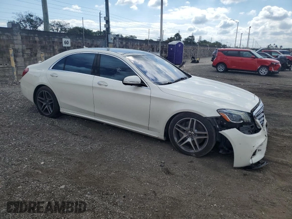 2018 Mercedes-Benz S 560 with VIN WDDUG8DB9JA369366, listed as a Copart auction lot 42800795 with 90,767 mi miles and Clean Title. Bid and sale history available at carsss.com. Image 4.