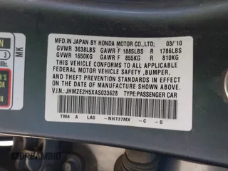 2010 Honda Insight LX с VIN JHMZE2H5XAS033628, выставлен на аукционе IAAI как лот 42326613 с пробегом 239 068 миль миль и . История ставок и продаж доступна на DreamBid. Изображение 9.