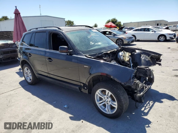 2005 BMW X3 3.0i with VIN WBXPA934X5WD23920, listed as a Copart auction lot 67744454 with 0 mi miles and Salvage Title. Bid and sale history available at carsss.com. Image 4.
