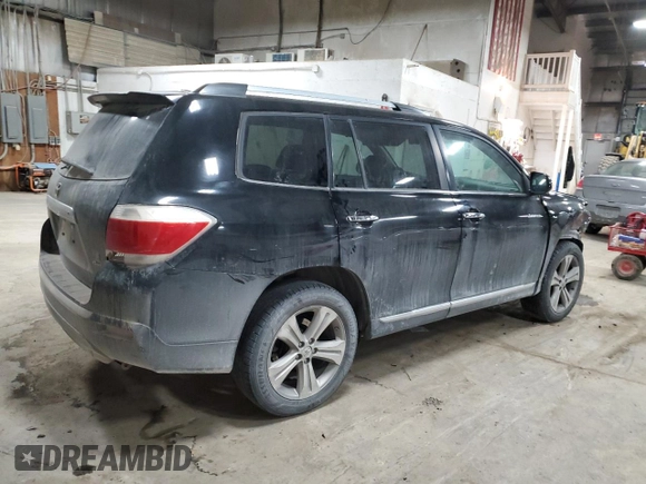 2012 Toyota Highlander Limited with VIN 5TDDK3EHXCS167608, listed as a Copart auction lot 46073925 with 204,546 mi miles and Salvage Title. Bid and sale history available at carsss.com. Image 3.