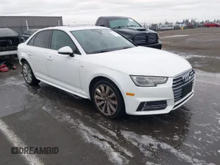 2018 Audi A4 Premium with VIN WAUKMAF47JA007663, listed as a IAAI auction lot 41732401 with 93,279 mi miles. Bid and sale history available at carsss.com. Image 1.