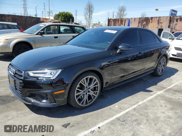2019 Audi S4 Premium Plus z VIN WAUB4AF40KA054826, wystawiony jako Copart lot #49733525 z przebiegiem 38 042 mil mil oraz Szkody całkowita. Historia ofert i sprzedaży dostępna na DreamBid. Obrazek 1.