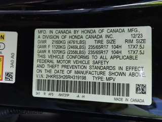 2024 Honda CR-V LX with VIN 2HKRS3H26RH319198, listed as a IAAI auction lot 41334302 with 16,594 mi miles and . Bid and sale history available at DreamBid. Image 9.