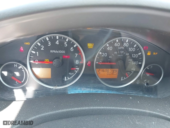 2005 Nissan Pathfinder LE with VIN 5N1AR18W05C779913, listed as a IAAI auction lot 41830468 with 216,967 mi miles. Bid and sale history available at carsss.com. Image 7.
