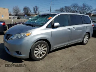 2013 Toyota Sienna LE with VIN 5TDJK3DC9DS058342, listed as a Copart auction lot 47206395 with 169,762 mi miles and Salvage Title. Bid and sale history available at carsss.com. Image 1.