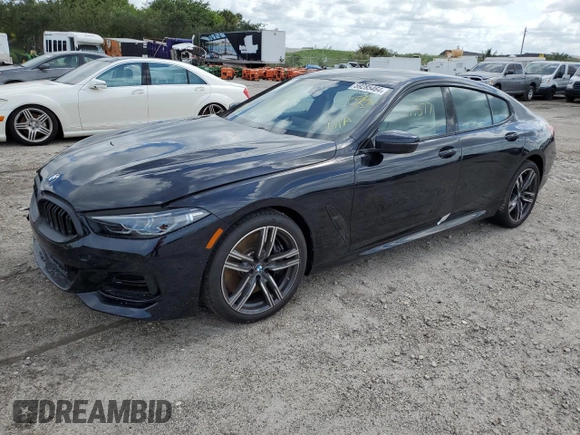 2023 BMW 8 Series 840i with VIN WBAGV2C00PCM91926, listed as a Copart auction lot 59285464 with 1,377 mi miles and Non Repairable. Bid and sale history available at carsss.com. Image 1.